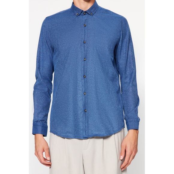 NWT Trendyol Men Slim fit Shirt collar Woven Shirt - Picture 5 of 13